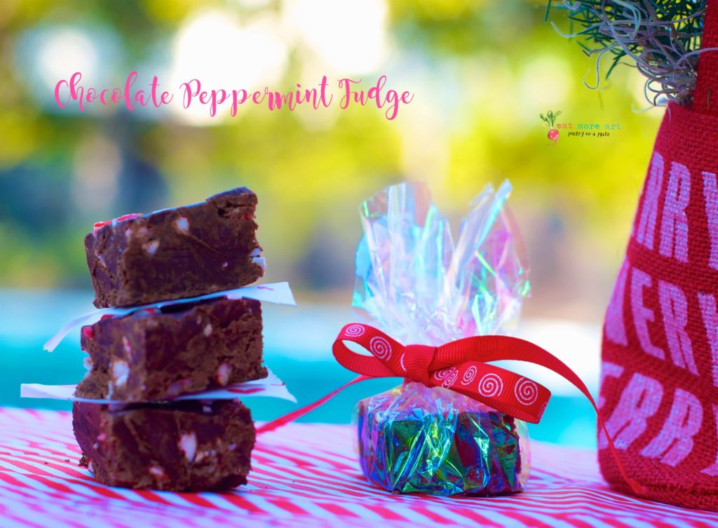 chocolate peppermint fudge | home made edible gifts