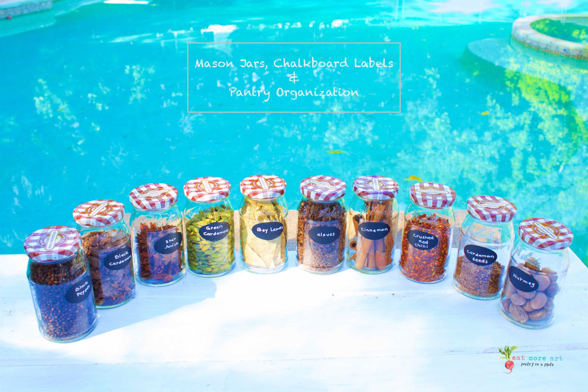 Mason Jars, Chalkboard Labels and Pantry & Kitchen Organization