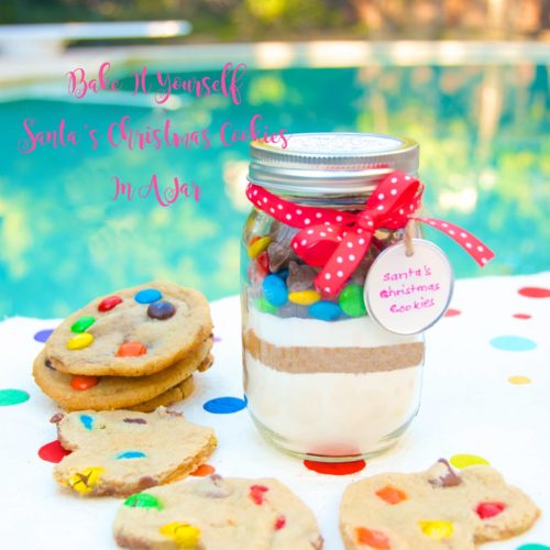 Christmas M&M's Cookies in a Jar • Sarahs Bake Studio