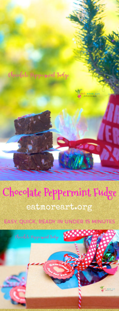 Chocolate peppermint fudge
